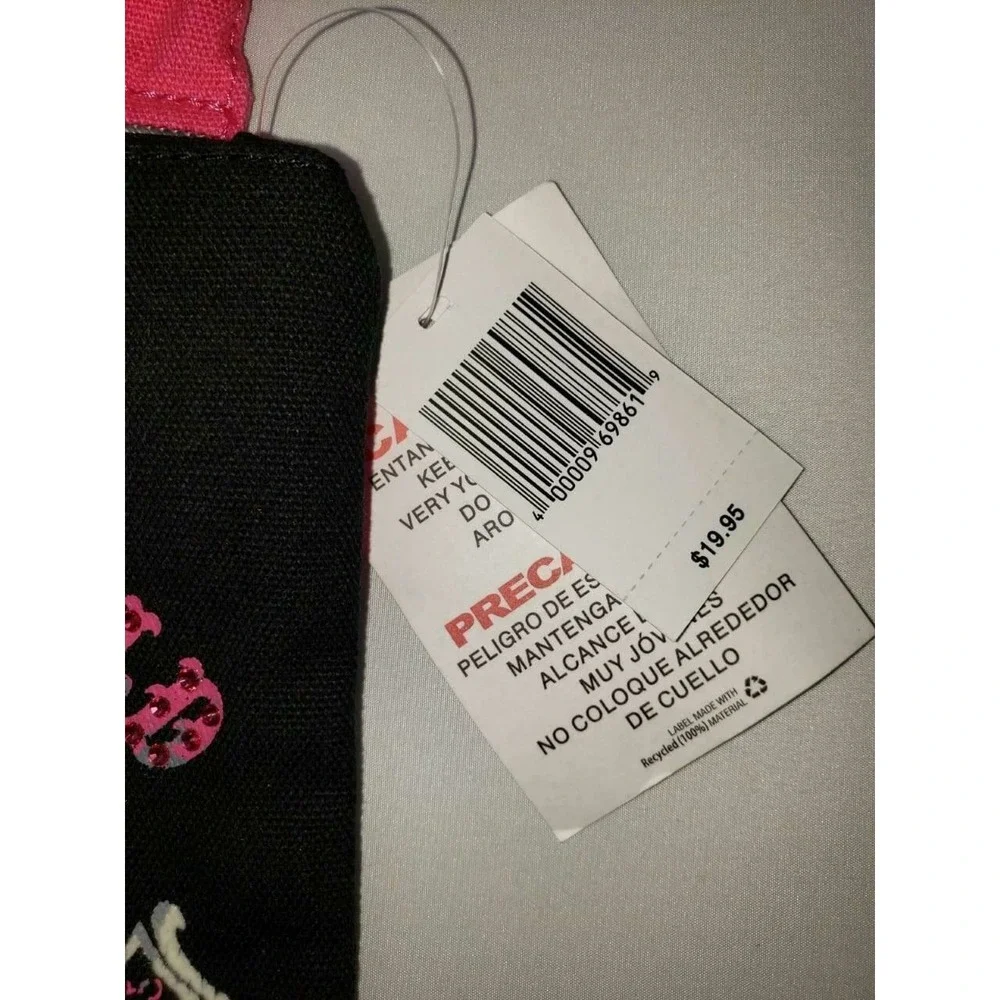 NWT DISNEY TATTOO STYLE CROSSBODY PARK PURSE‎ BAG BLACK PINK 2016